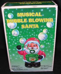 MUSICAL BUBBLE BLOWING SANTA Christmas Ornament